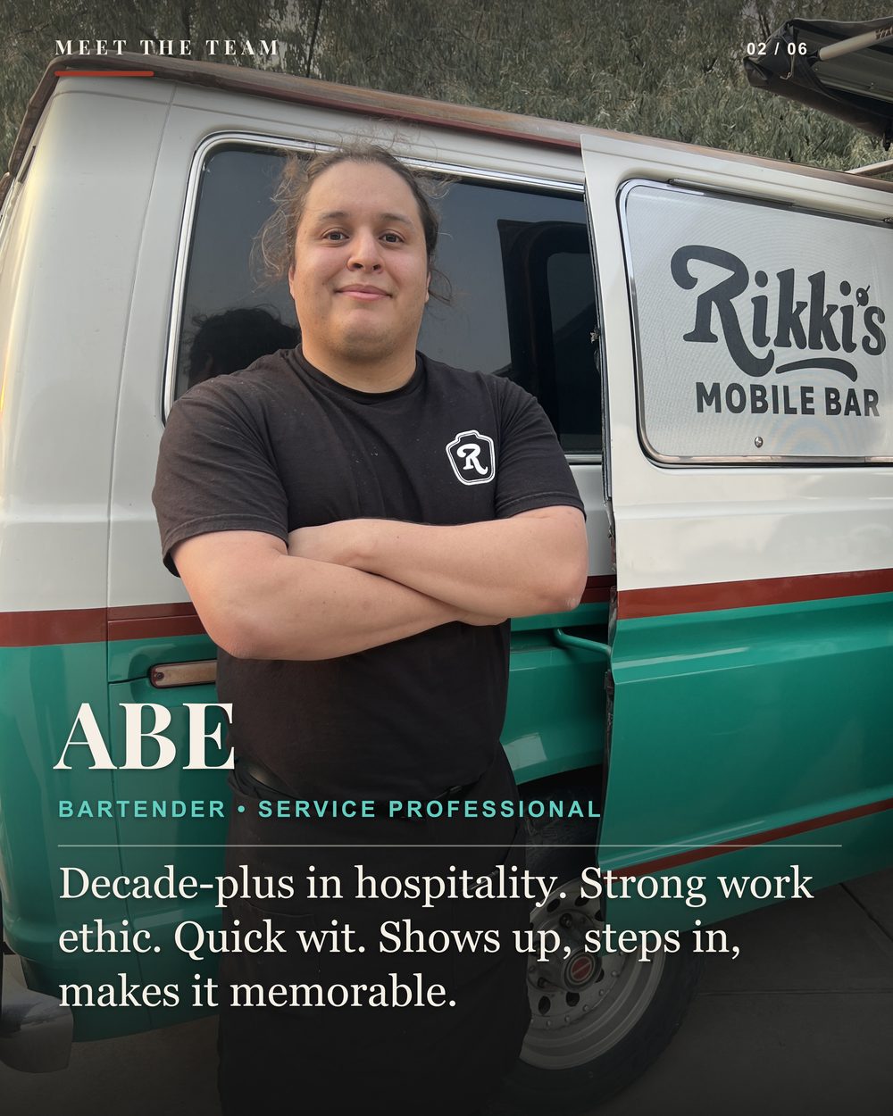 Abe, Bartender • Service Professional at Rikki's Mobile Bar