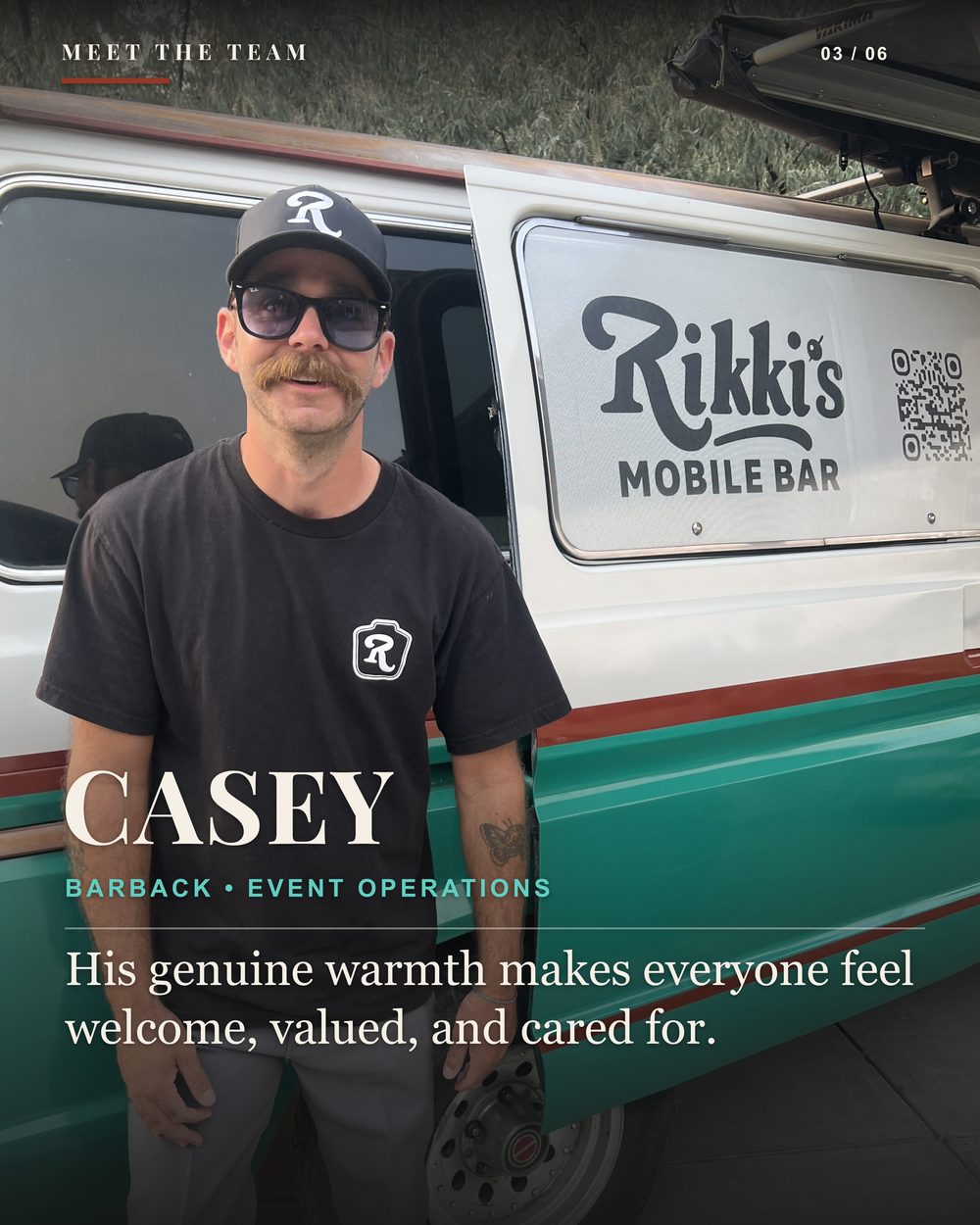 Casey, Barback • Event Operations at Rikki's Mobile Bar